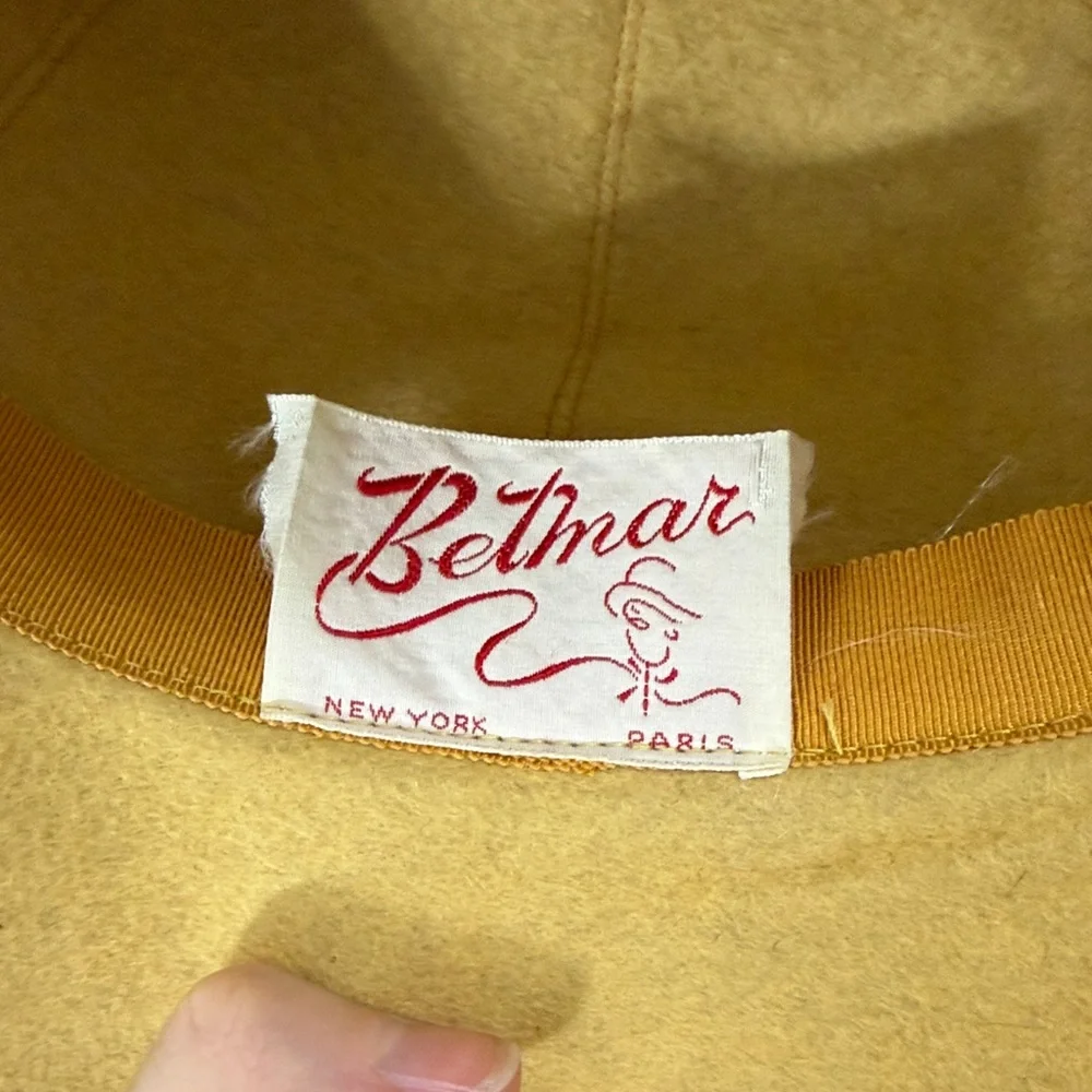 Vintage Golden Yellow Betmar Hat - Picture 3 of 17
